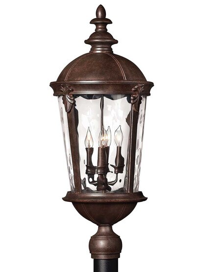 Windsor Exterior Post Light in River Rock.